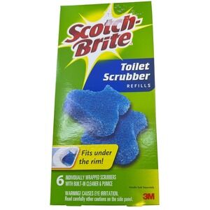 Scotch-Brite Toilet Scrubber Refills 6 Pack‎ Built-In Cleaner Pumice 3M